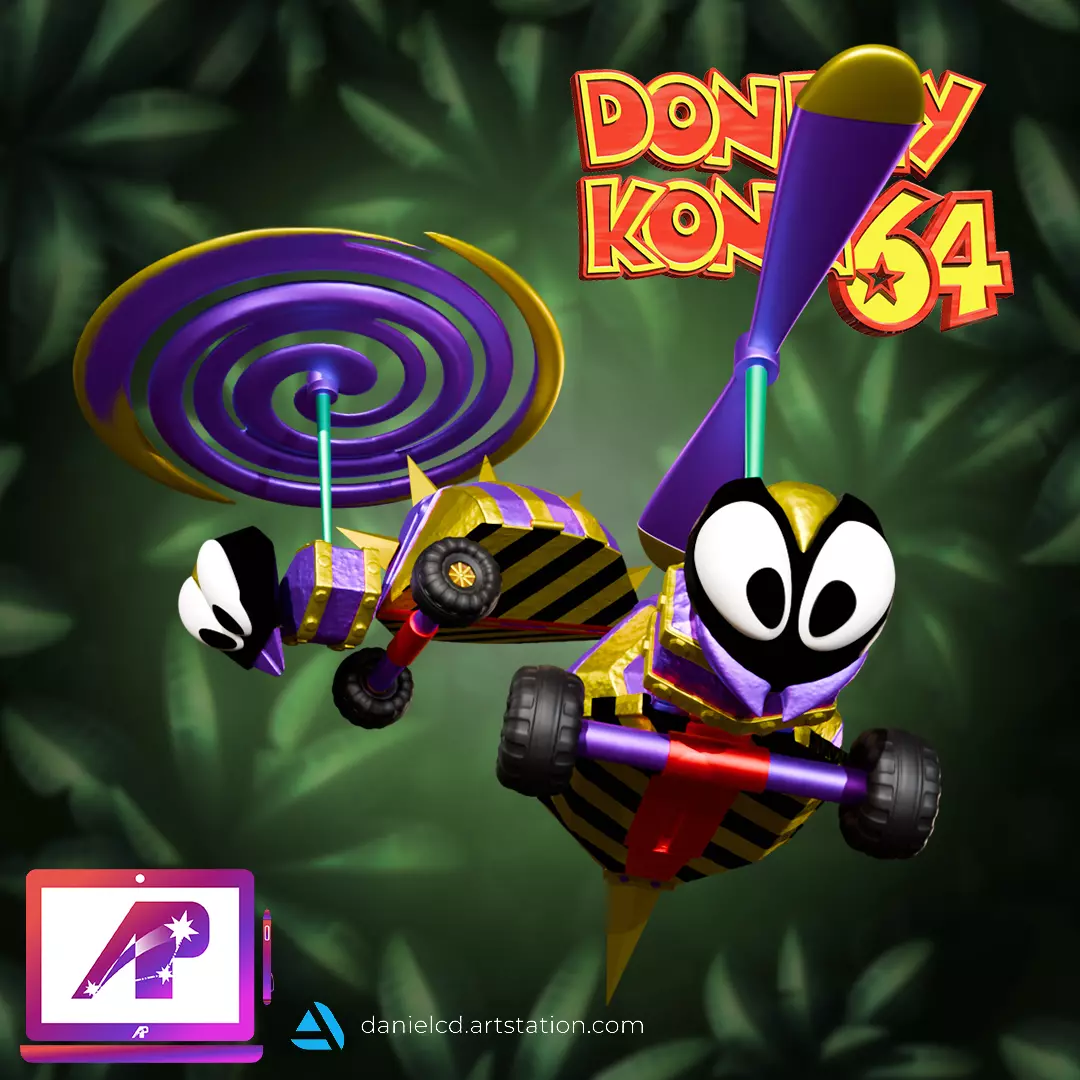 Donkey Kong 64 Mecha Zinger 2 versions 3D print model_0