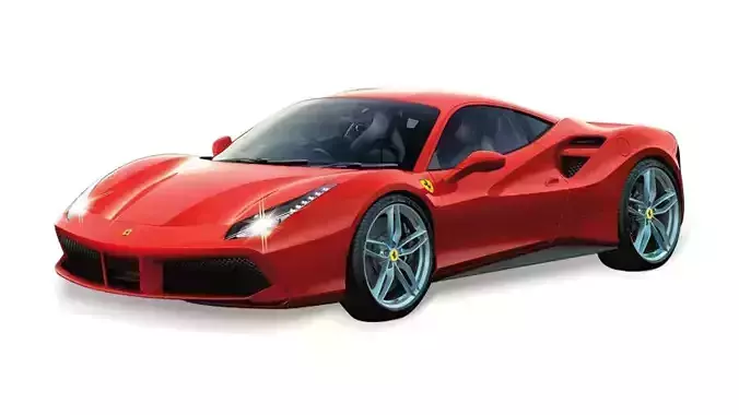 Ferrari 488 GTB High-Quality 3D Model for VR