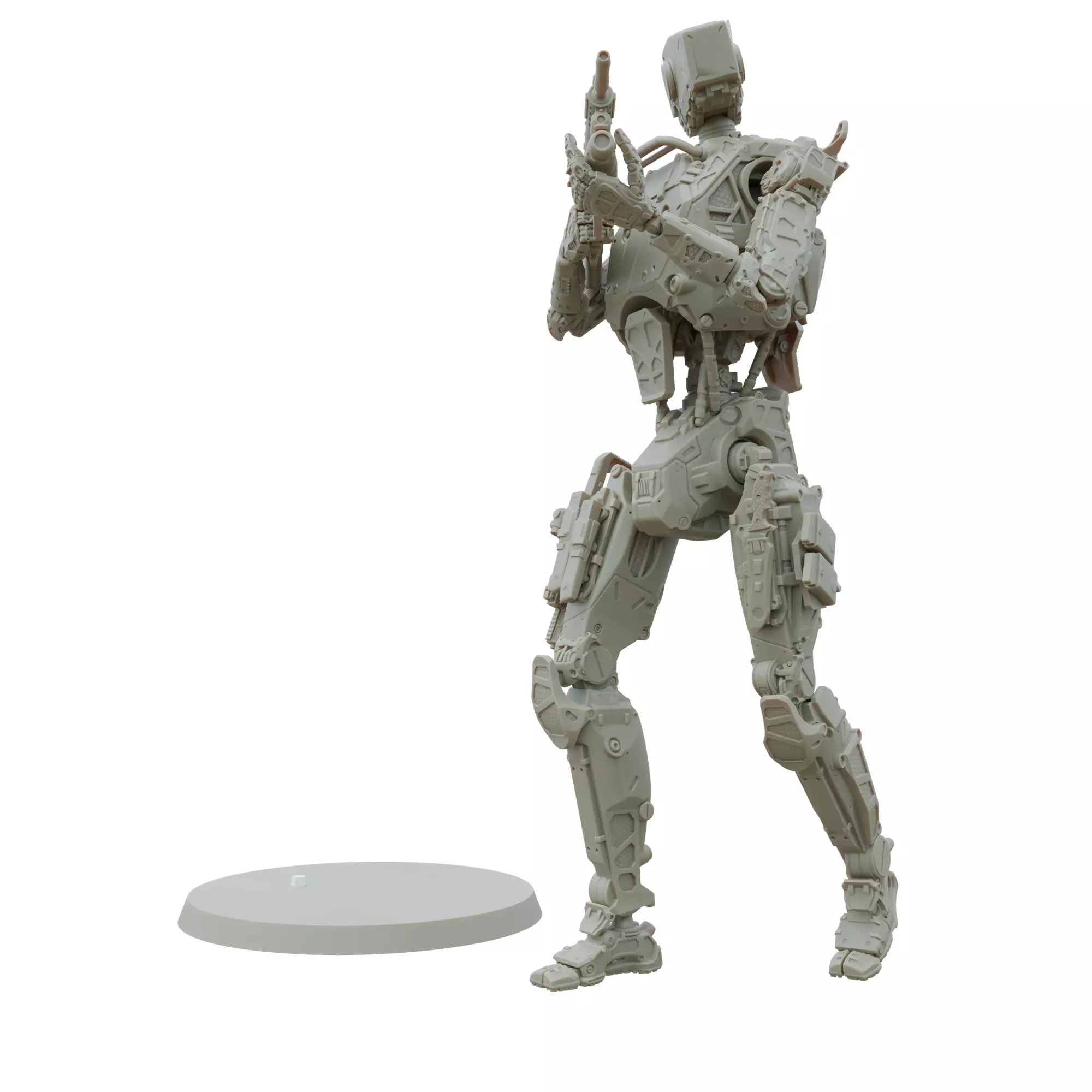 Zr Mk II Tactical Robot STL 3D Printable SciFi Model 3D print model_3