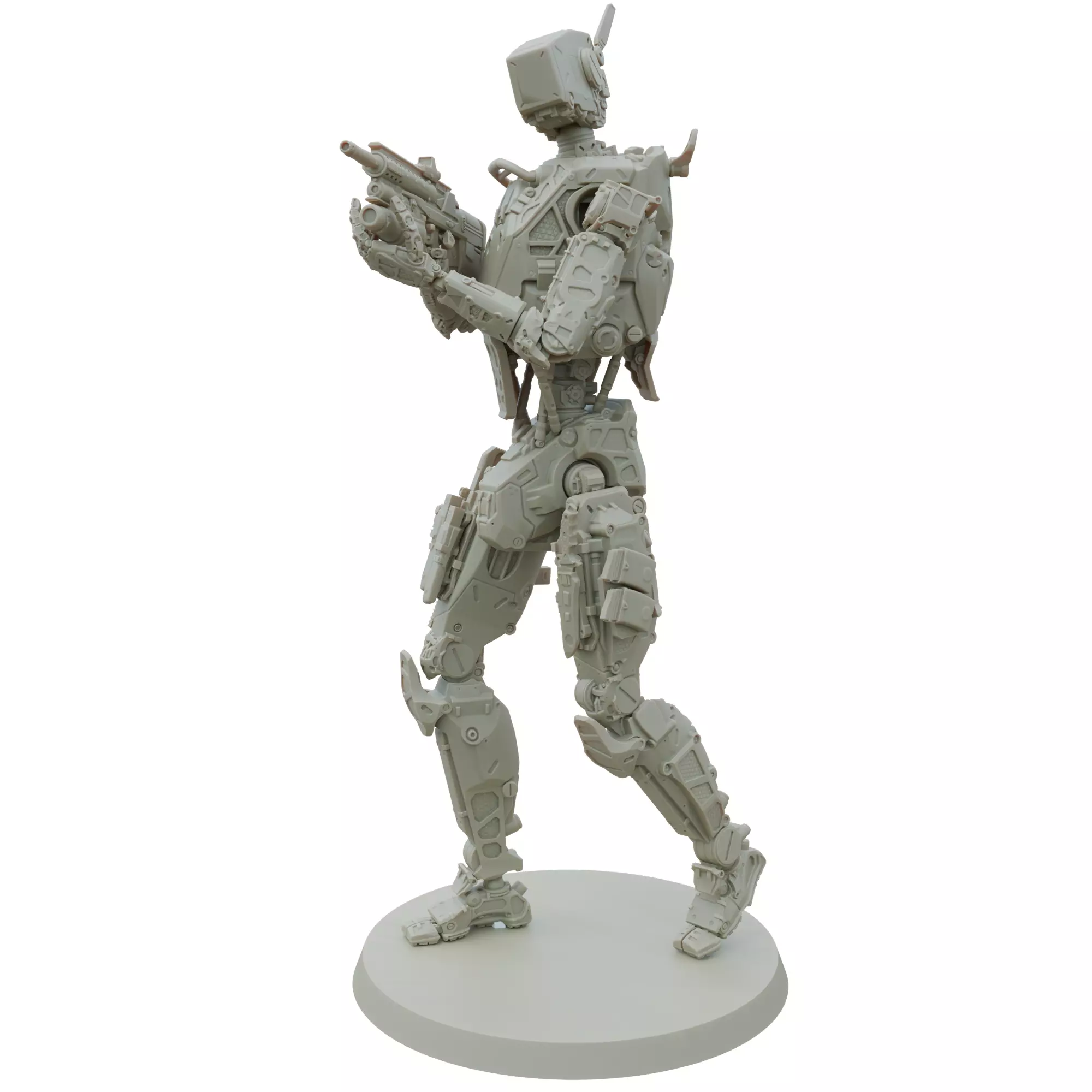 Zr Mk II Tactical Robot STL 3D Printable SciFi Model 3D print model_1