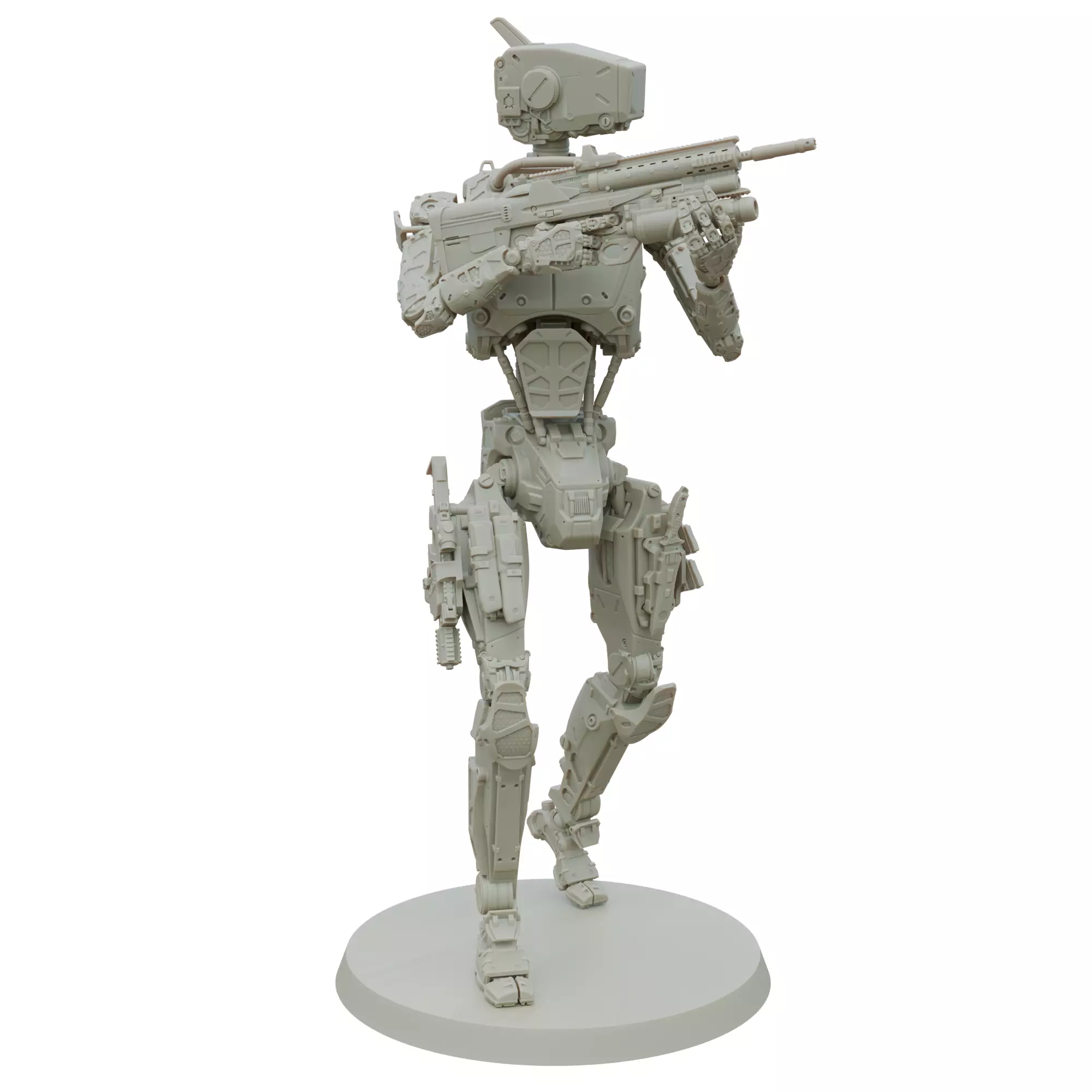 Zr Mk II Tactical Robot STL 3D Printable SciFi Model 3D print model_0