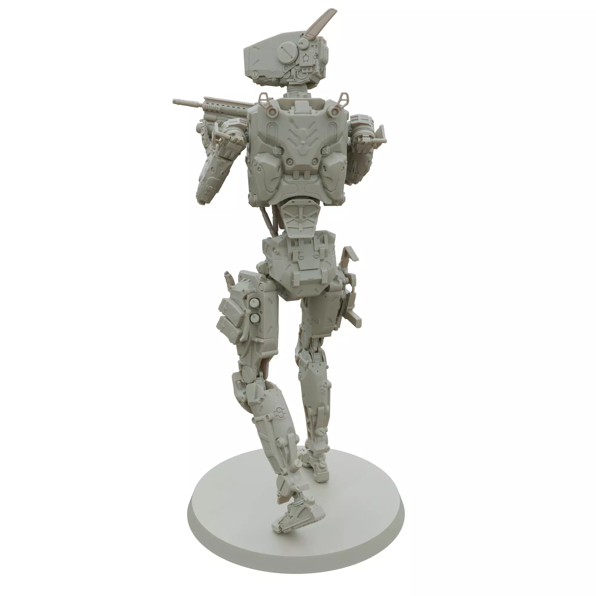 Zr Mk II Tactical Robot STL 3D Printable SciFi Model 3D print model_2