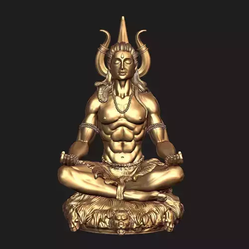 Shiva Meditation Idol 3d Print STL 3D print model