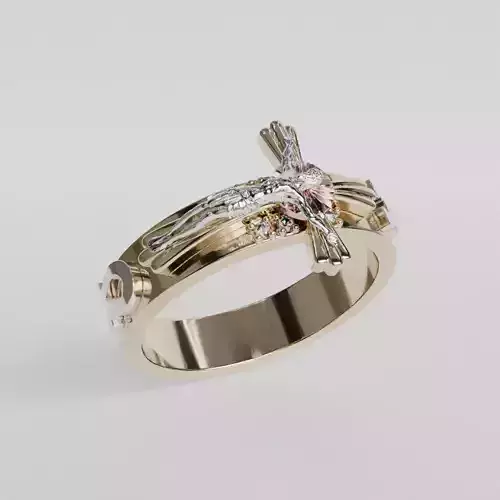 cross ring with Christ