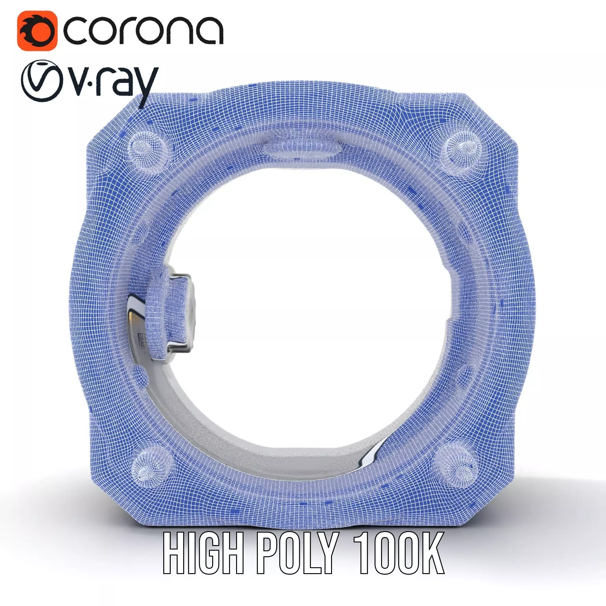 Futuristic Portal Ring Model Pack with LED Lights Low-poly 3D model_33