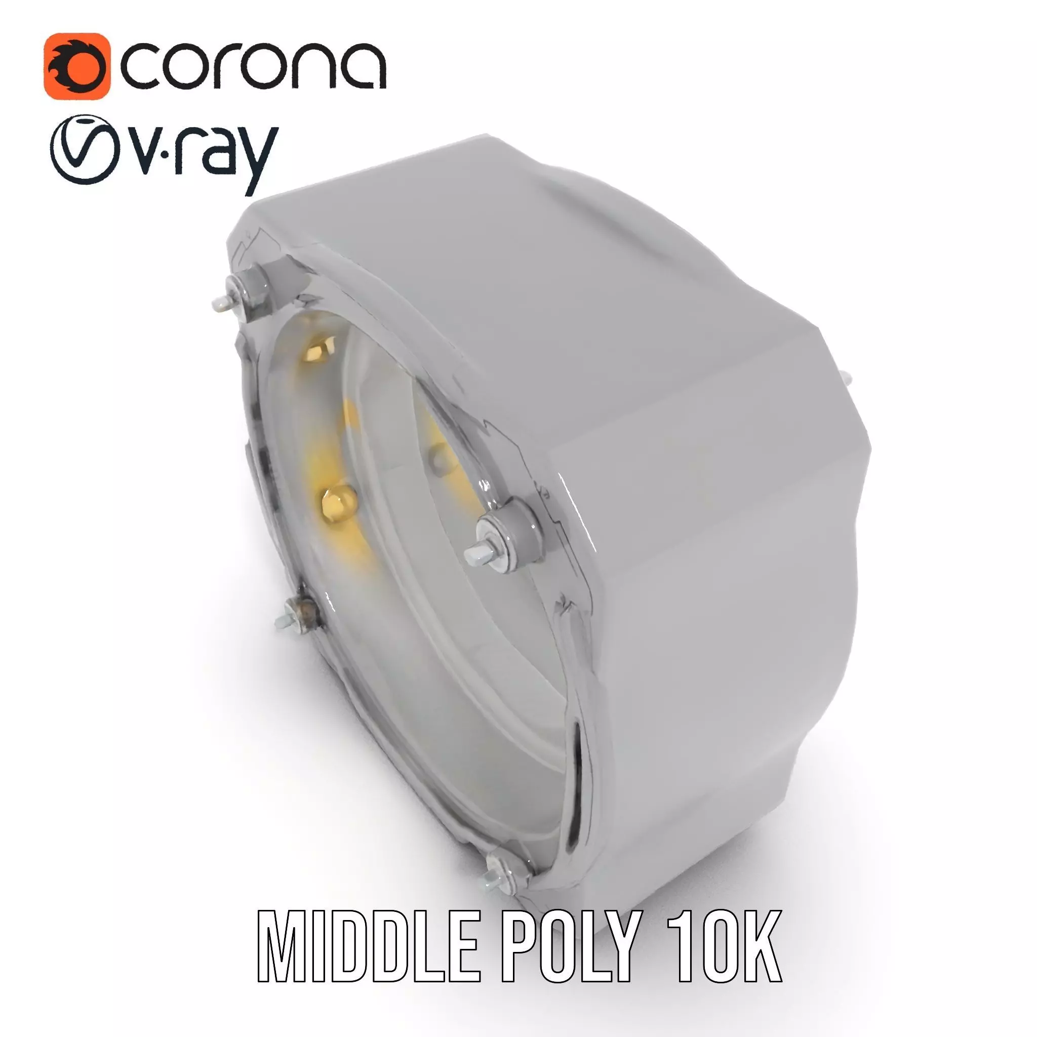 Futuristic Portal Ring Model Pack with LED Lights Low-poly 3D model_15