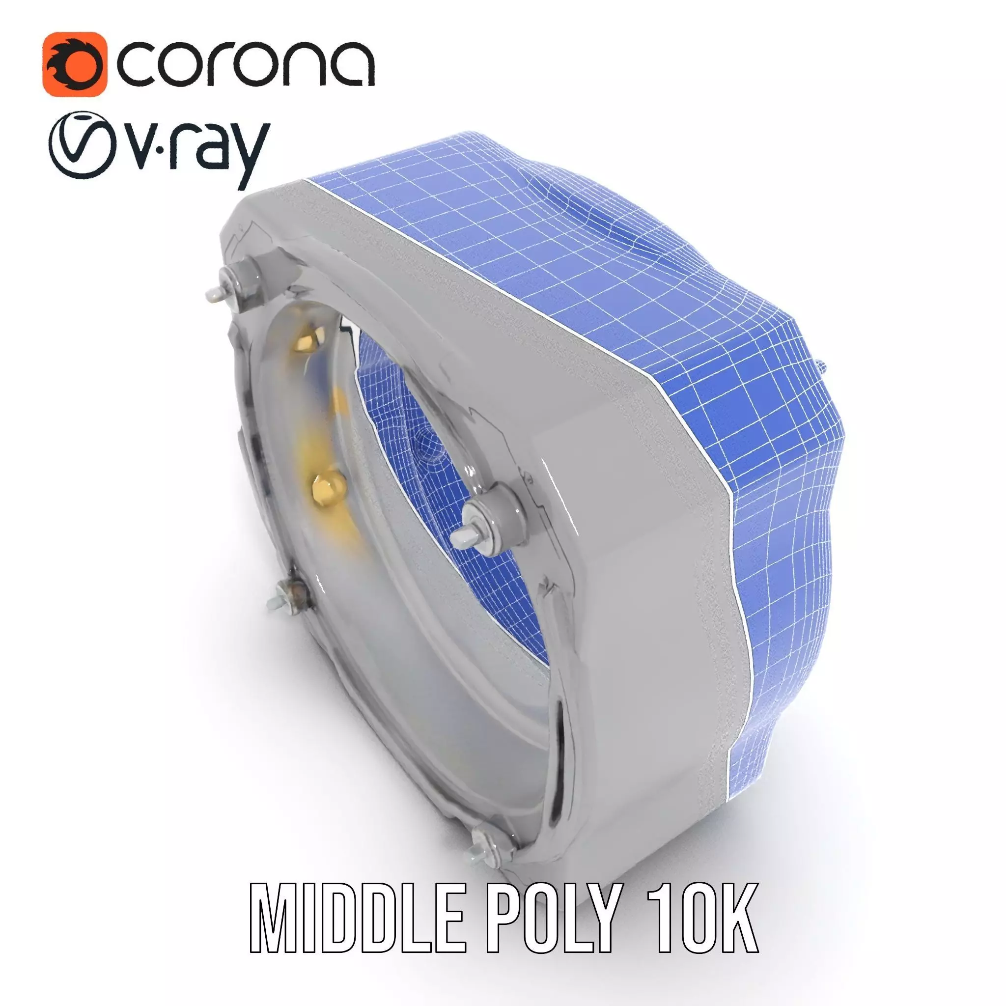 Futuristic Portal Ring Model Pack with LED Lights Low-poly 3D model_24