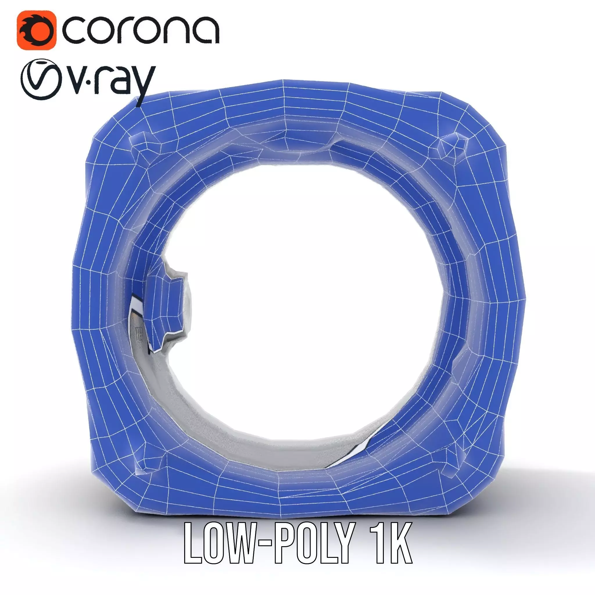 Futuristic Portal Ring Model Pack with LED Lights Low-poly 3D model_25