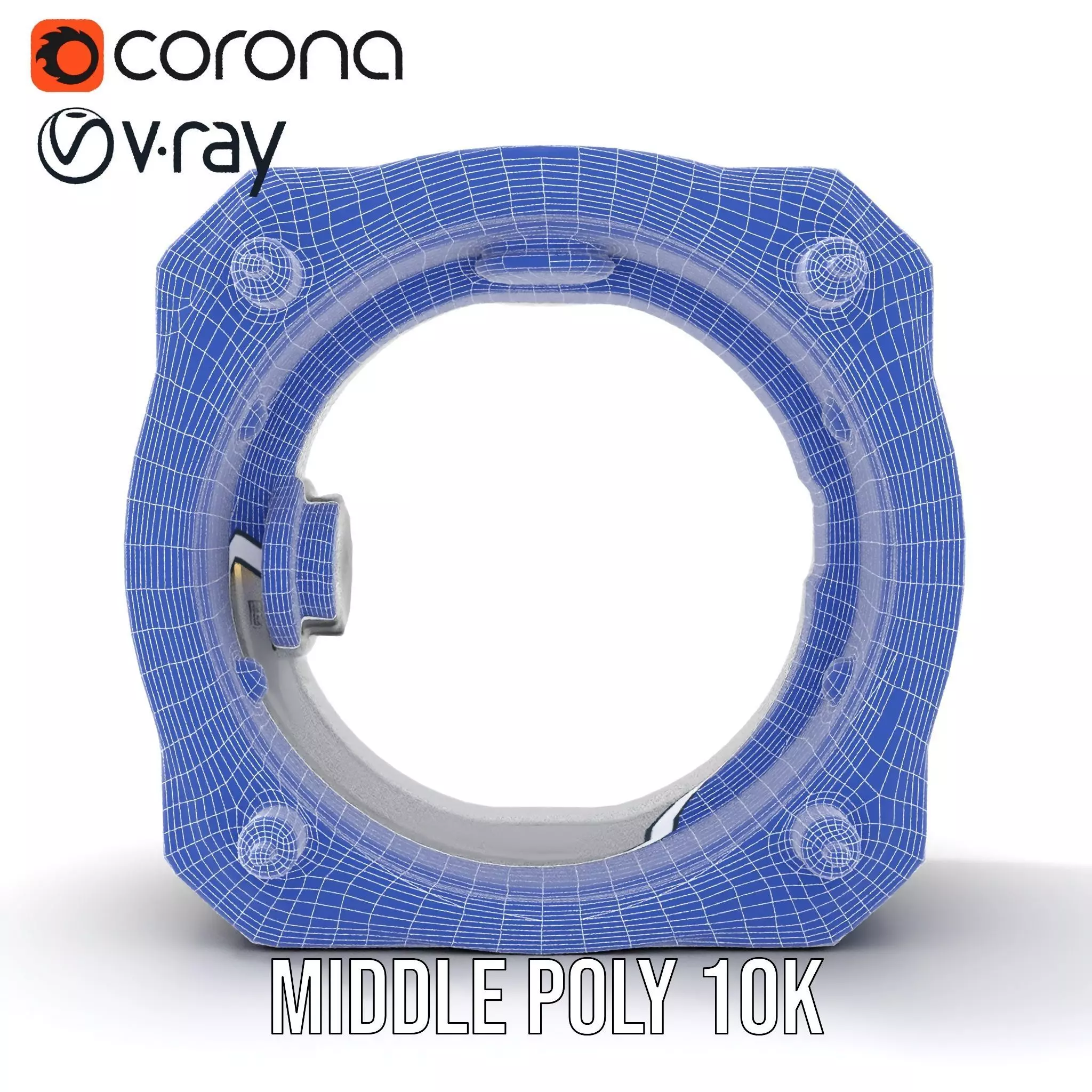 Futuristic Portal Ring Model Pack with LED Lights Low-poly 3D model_30