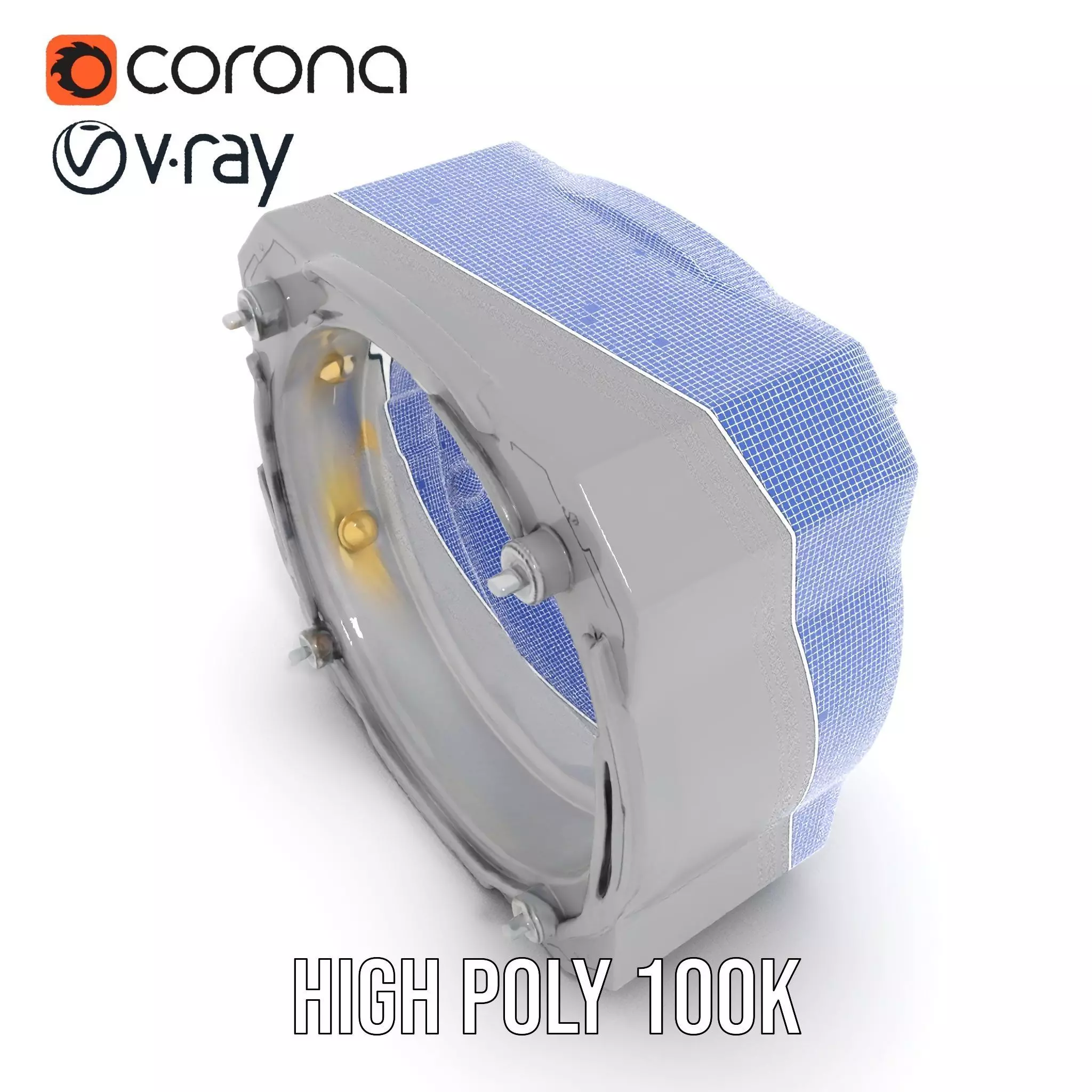 Futuristic Portal Ring Model Pack with LED Lights Low-poly 3D model_32