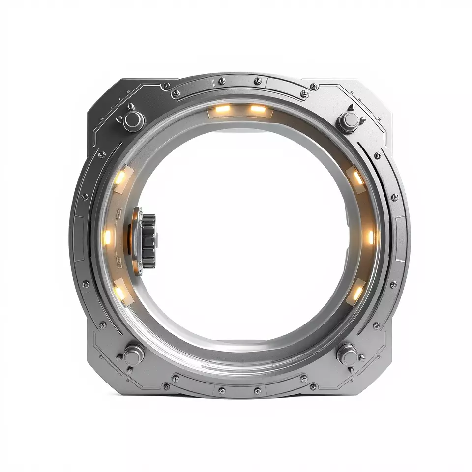 Futuristic Portal Ring Model Pack with LED Lights Low-poly 3D model_2