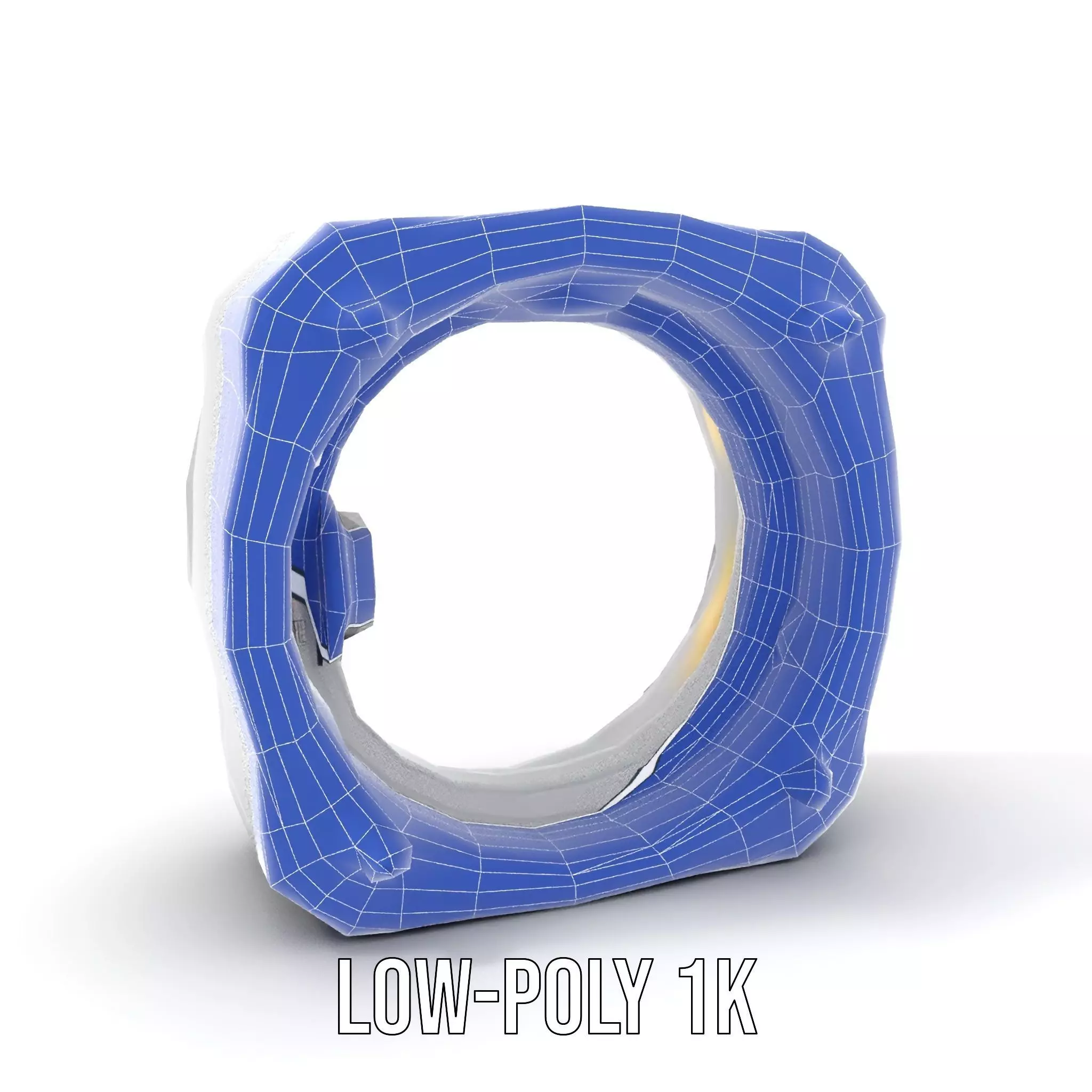 Futuristic Portal Ring Model Pack with LED Lights Low-poly 3D model_31