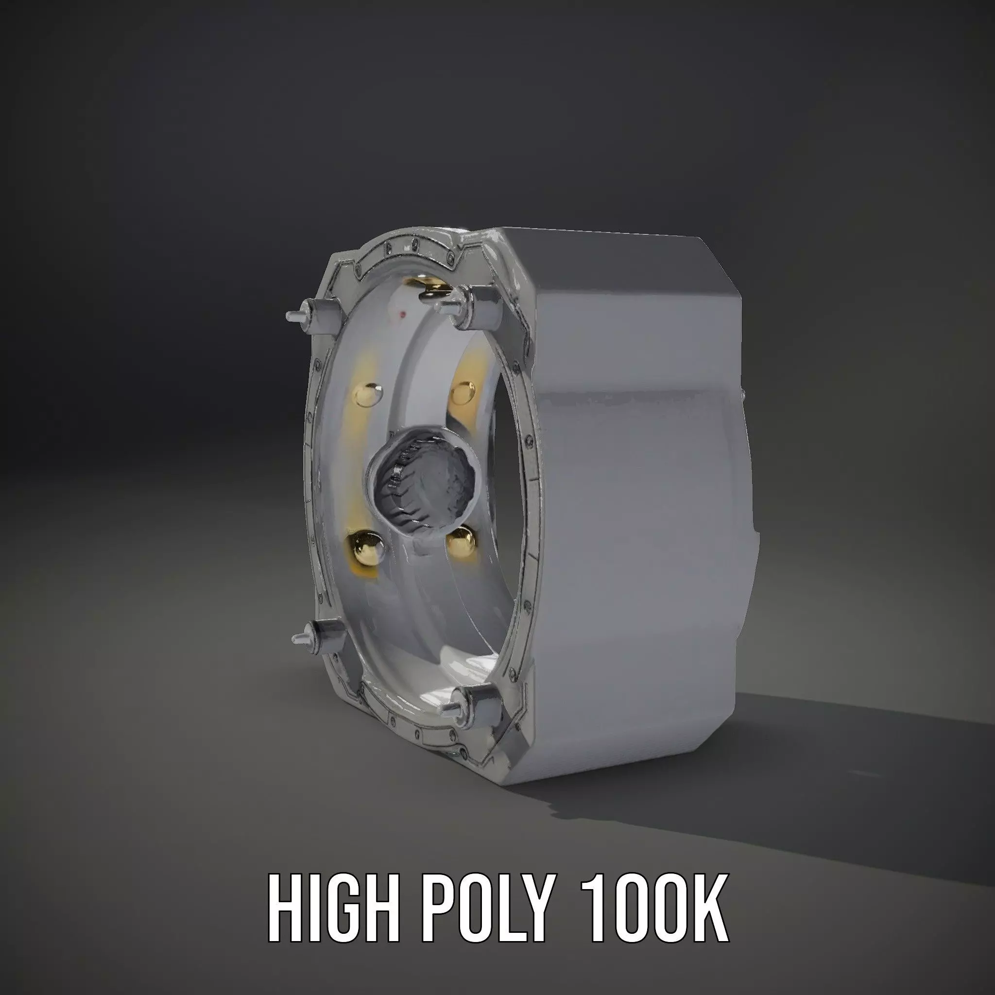 Futuristic Portal Ring Model Pack with LED Lights Low-poly 3D model_12