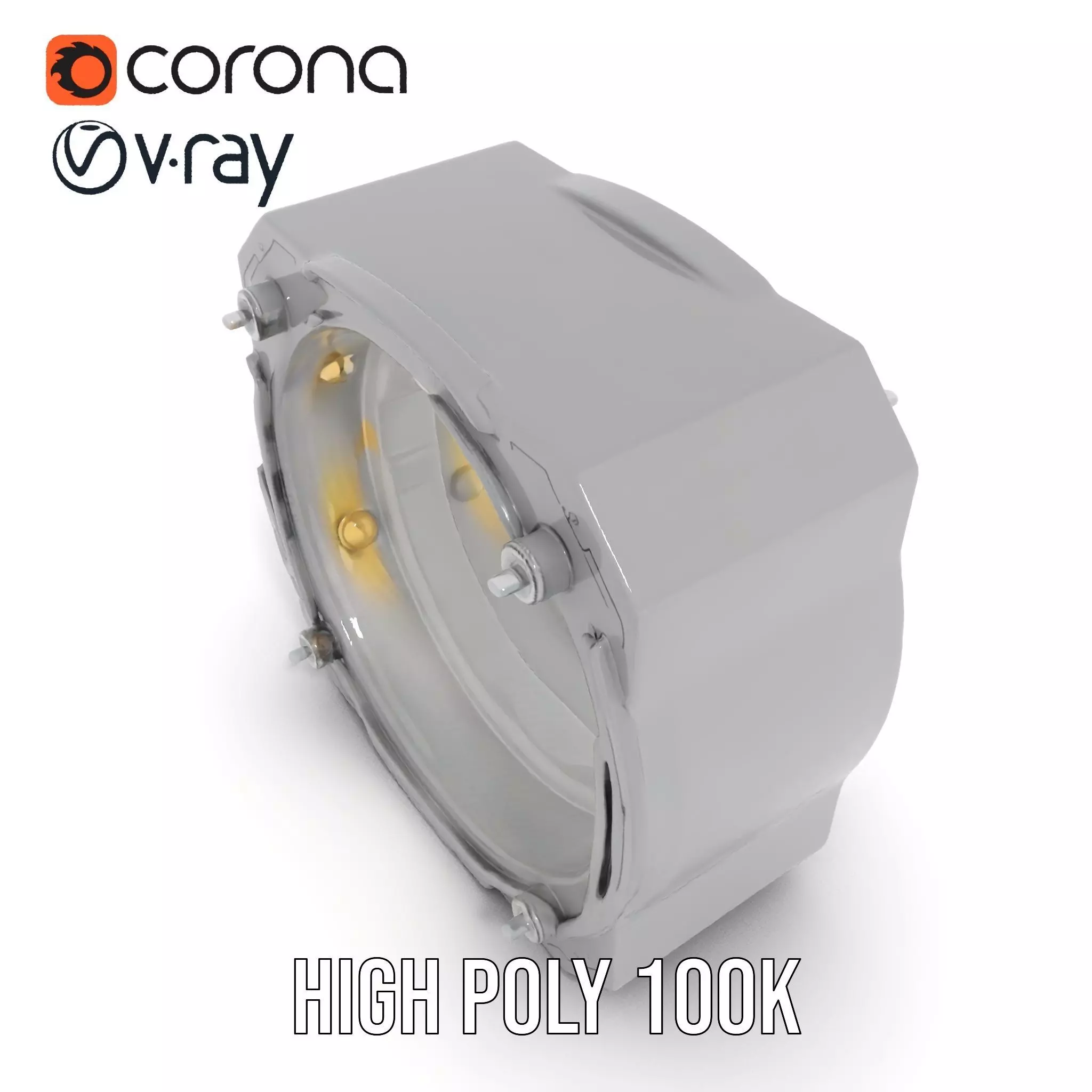 Futuristic Portal Ring Model Pack with LED Lights Low-poly 3D model_26