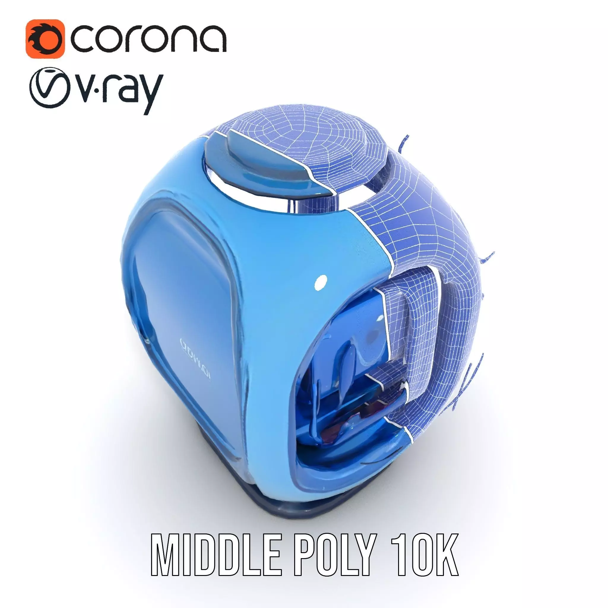 Futuristic Pod model pack with LEDs Low-poly 3D model_26