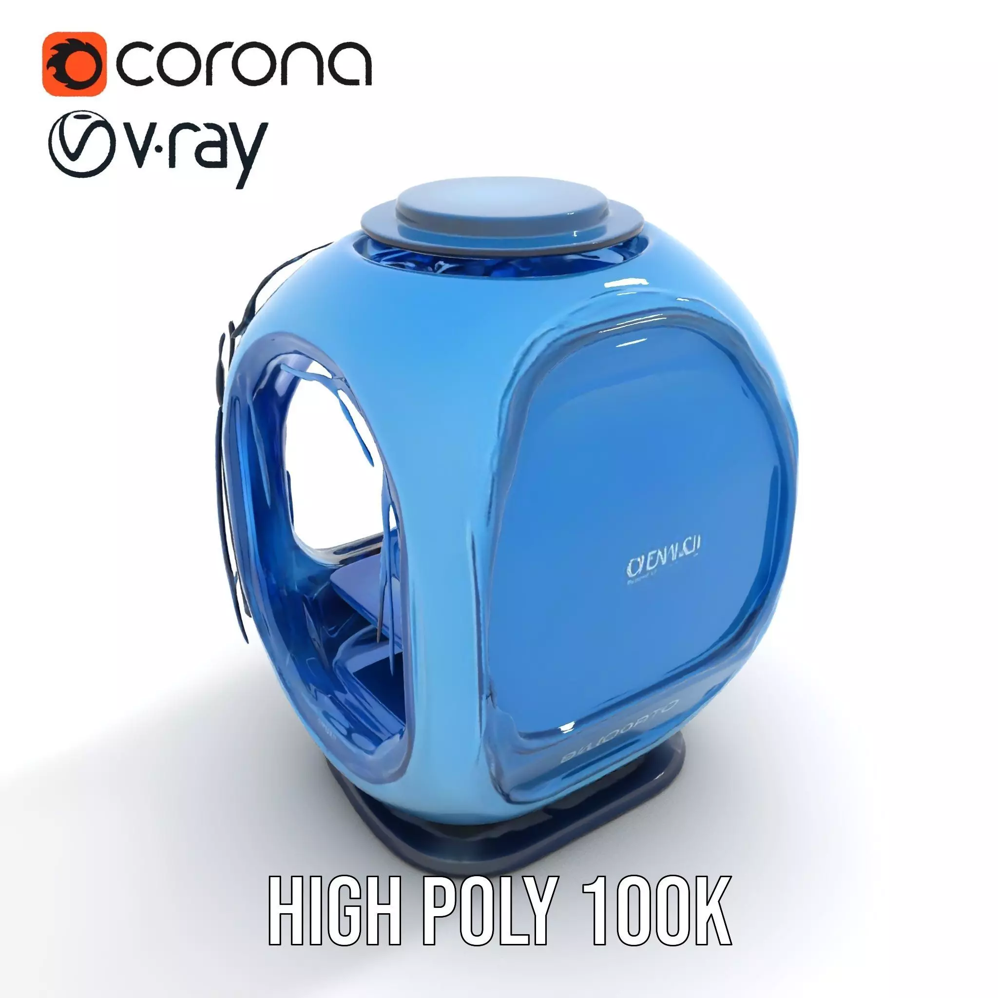 Futuristic Pod model pack with LEDs Low-poly 3D model_28