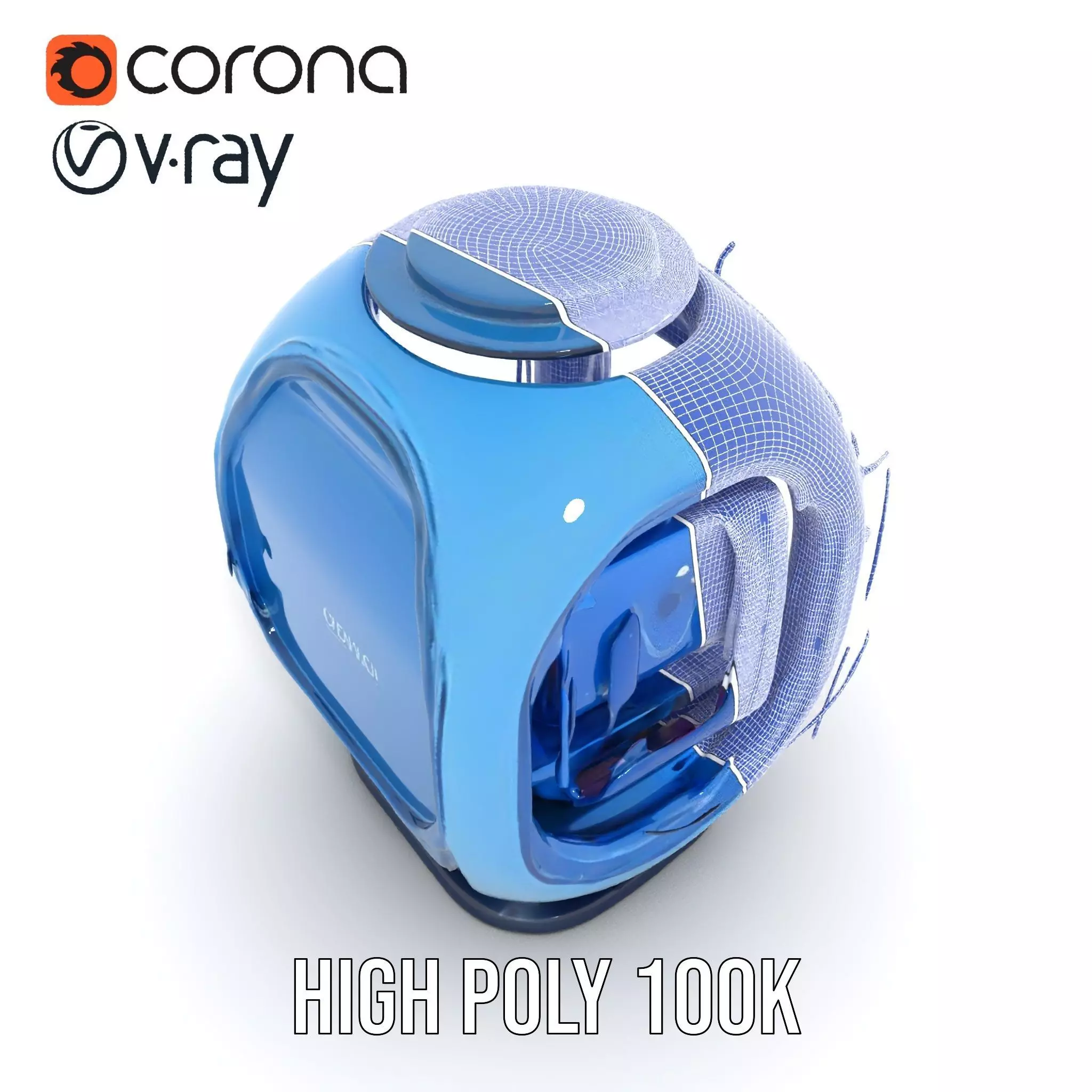 Futuristic Pod model pack with LEDs Low-poly 3D model_31