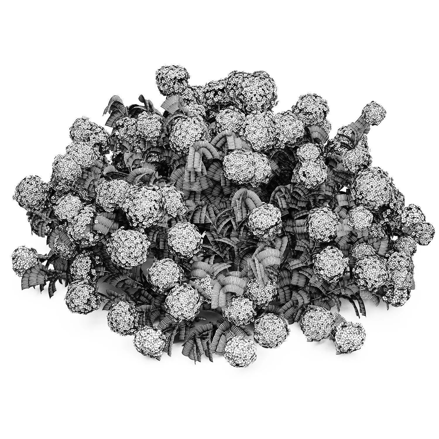 Bush blooming white hydrangea for the garden 1485 3D model_15