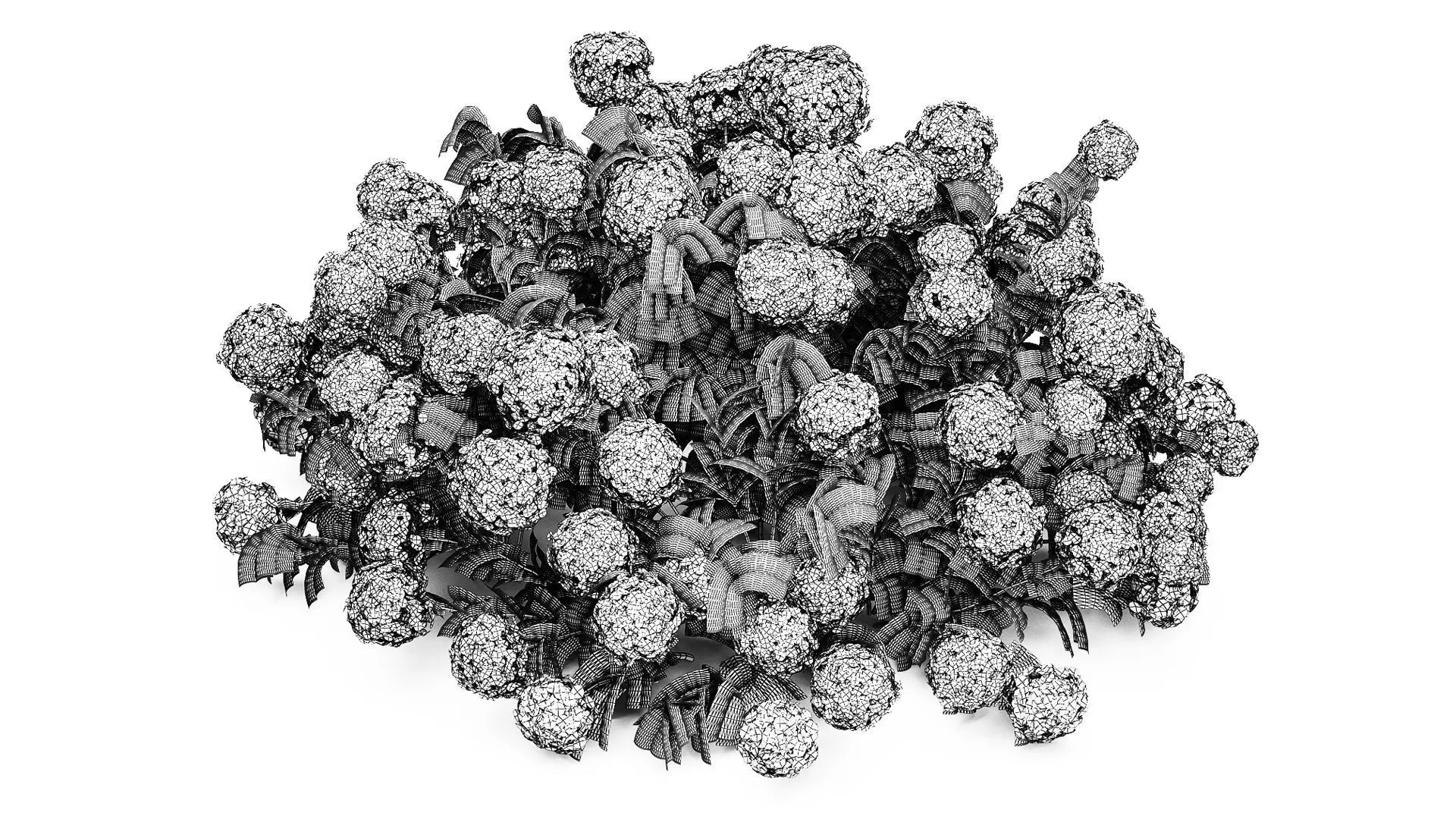 Bush blooming white hydrangea for the garden 1485 3D model_7