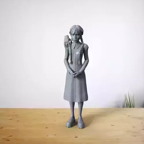 wednesday addams fanart stl 3D print model