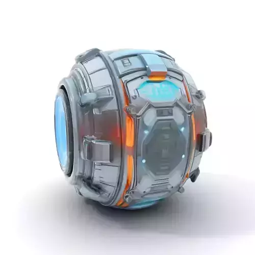 Futuristic Energy Core model pack with glowing elements