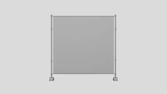 Backdrop Banner Stand - Geometry Only No Textures No Materials