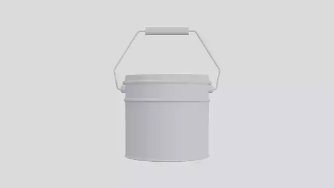 Tin Can with Handle - Geometry Only No Textures No Materials