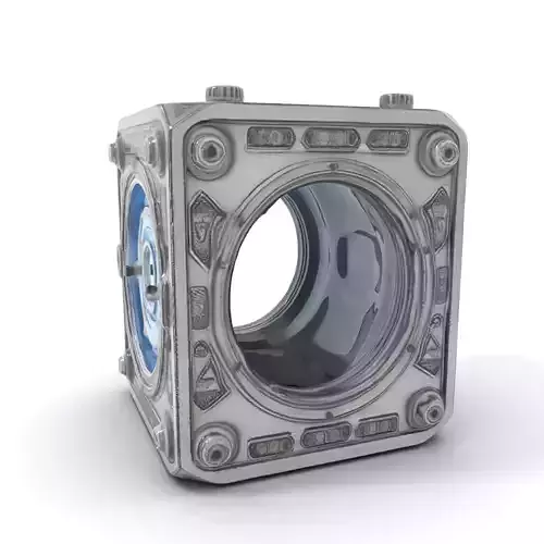 Futuristic SciFi Cube Container Model Pack Low-poly 3D model