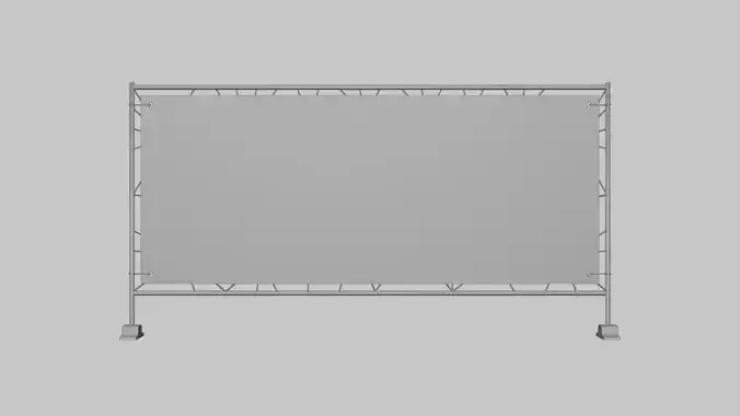 Press Wall Banner - Geometry Only No Textures No Materials 3D model