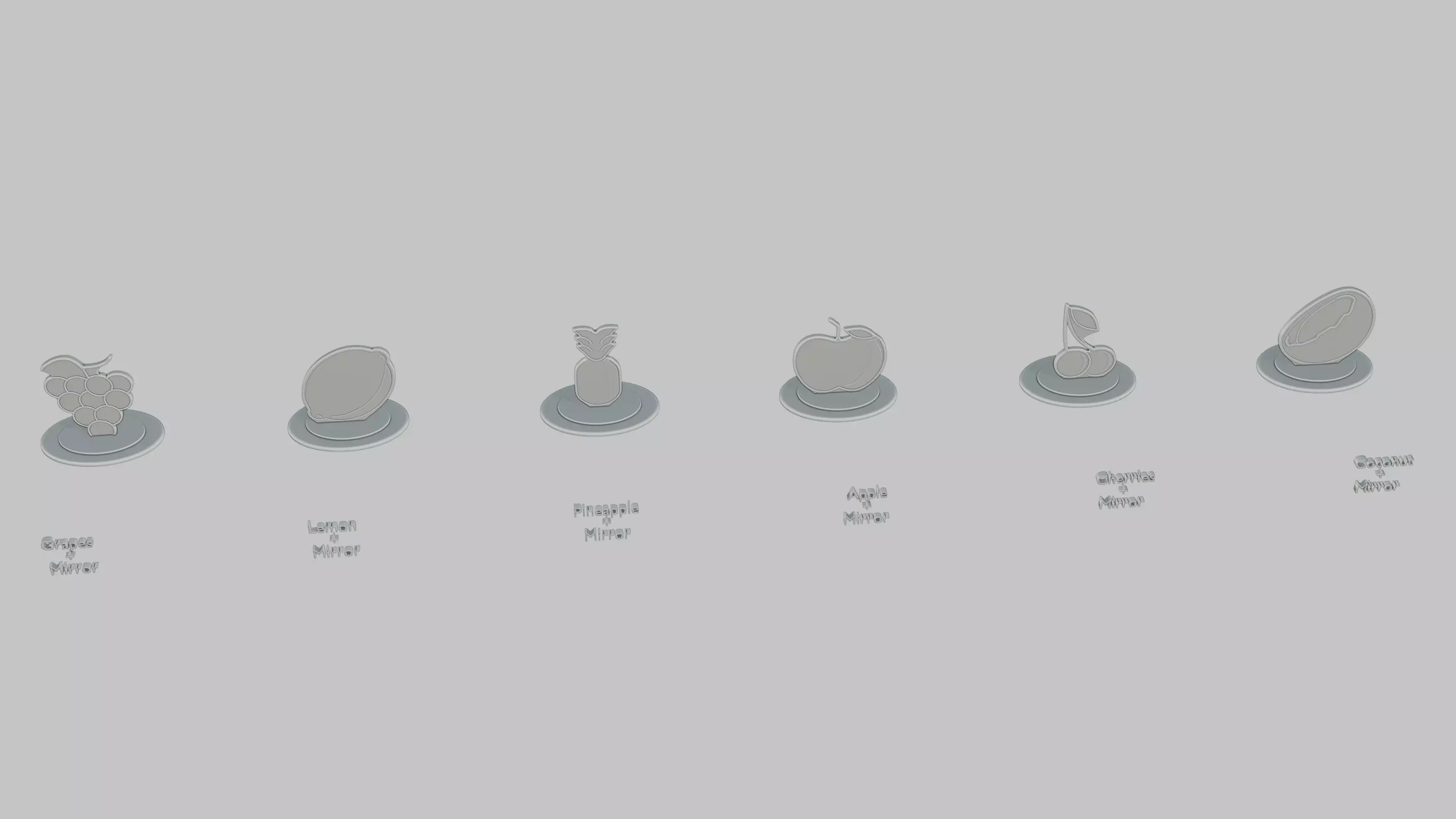 Fruits Mini Pack Emoji Statues 3D print model_0