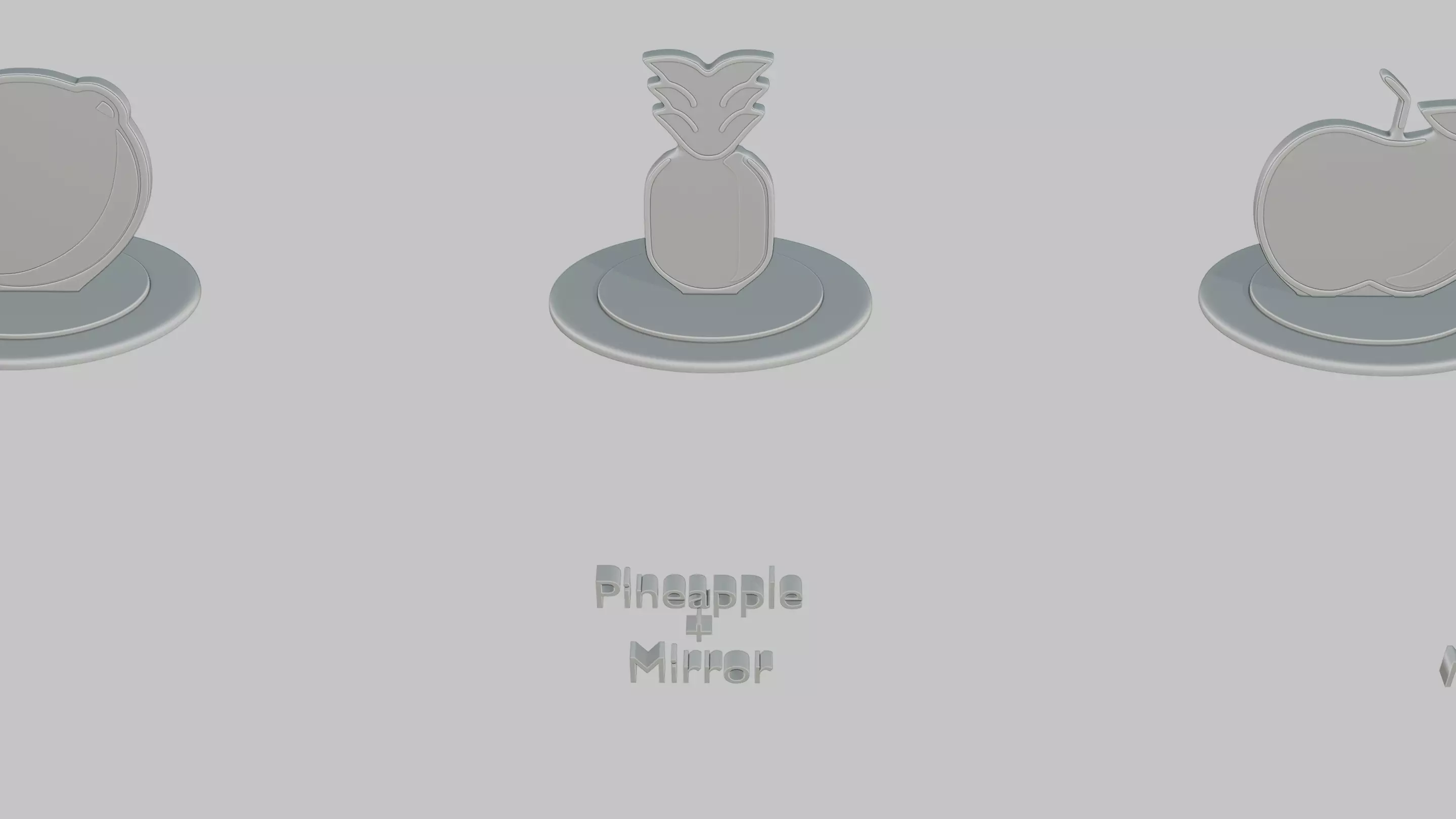 Fruits Mini Pack Emoji Statues 3D print model_3