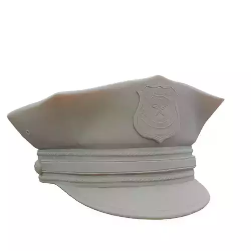 Police Hat STL  3D Print Model No Hollow 3D print model
