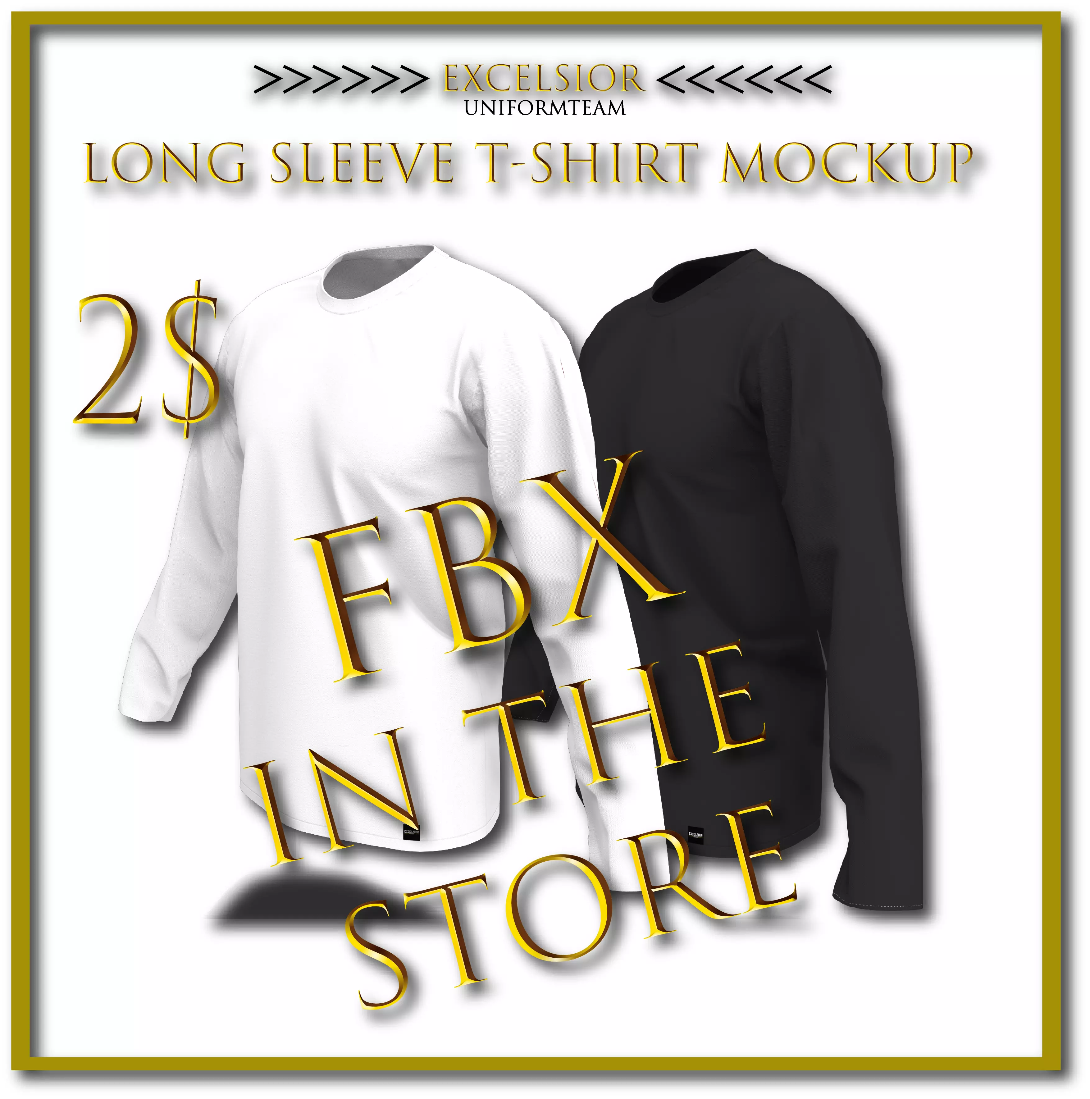 Long Sleeve T Shirt 3D Model FBX Ready for Customization 3D model