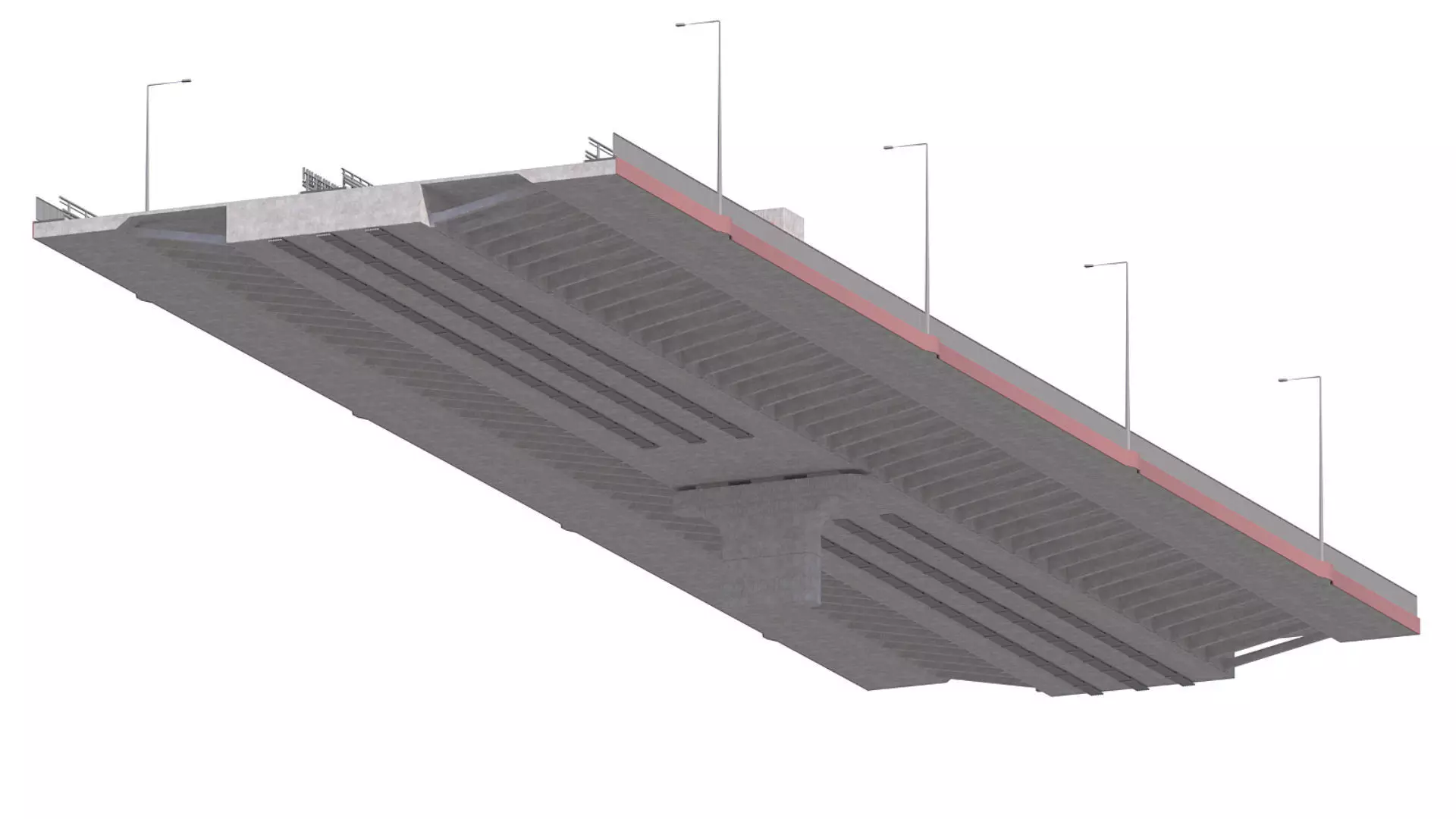 Bridge span suspension structure construction kit 3D model_3