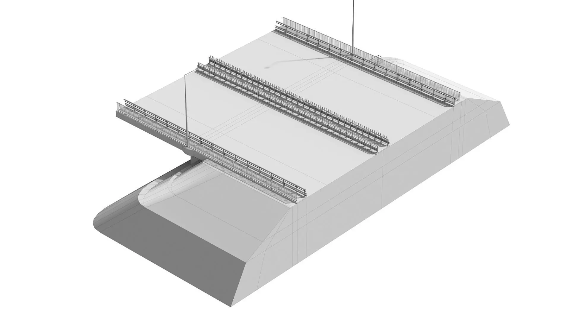 Bridge span suspension structure construction kit 3D model_14