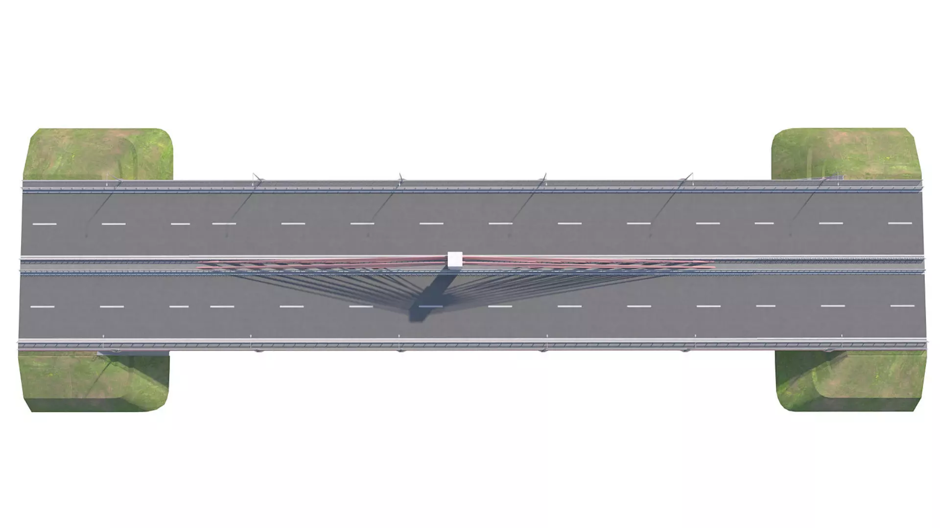 Bridge span suspension structure construction kit 3D model_6