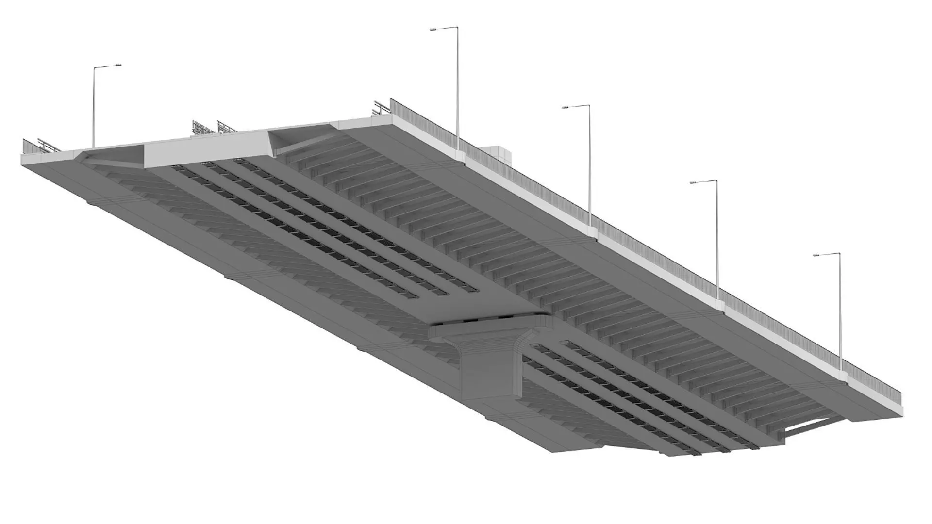 Bridge span suspension structure construction kit 3D model_15