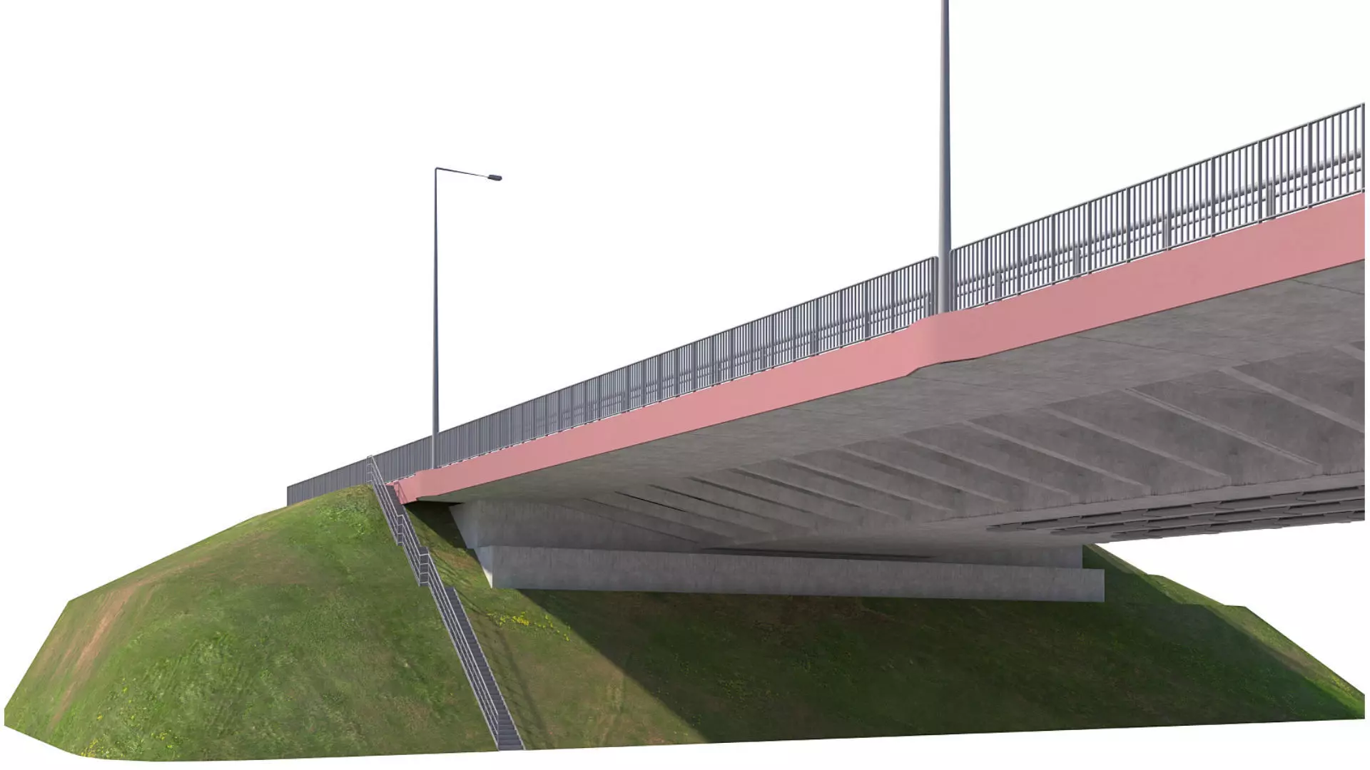 Bridge span suspension structure construction kit 3D model_12