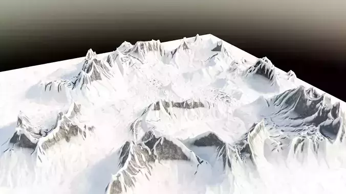 Snow Mountain Landscape  3D Environment Design