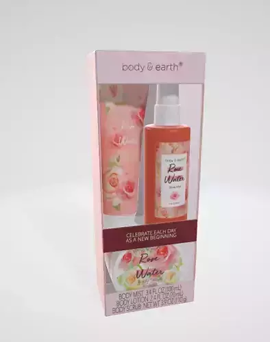Spa Gift Set Rose Scent Bath Gift for Women Low-poly 3D model