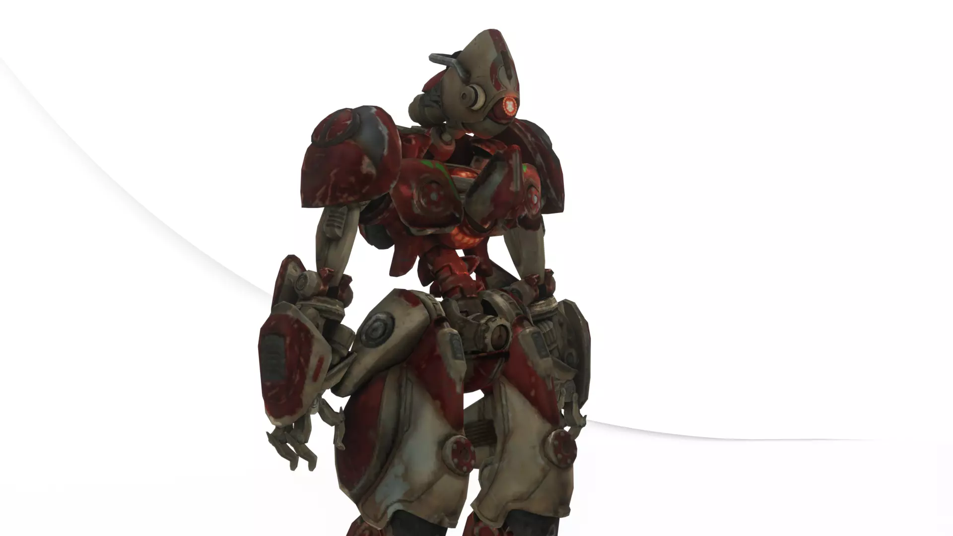 Robotic Soldier Delta  Tactical Recon Droid 3D Model Low-poly 3D model_1