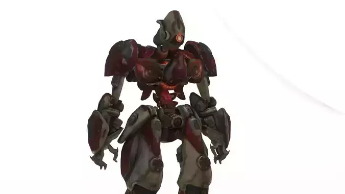 Robotic Soldier Delta  Tactical Recon Droid 3D Model Low-poly 3D model