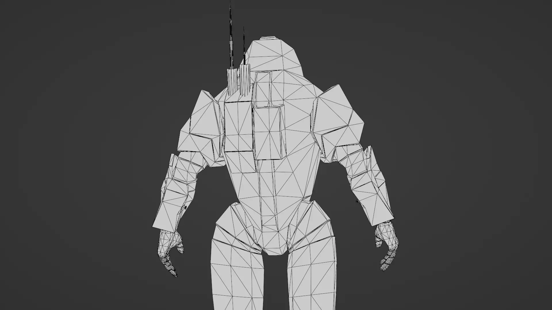 Robotic Soldier Gamma Heavy Combat Mech 3D Model Low-poly 3D model_26