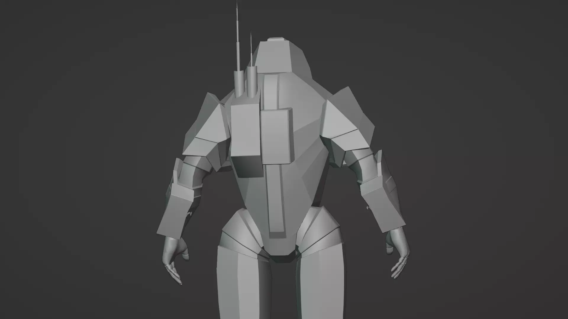 Robotic Soldier Gamma Heavy Combat Mech 3D Model Low-poly 3D model_14