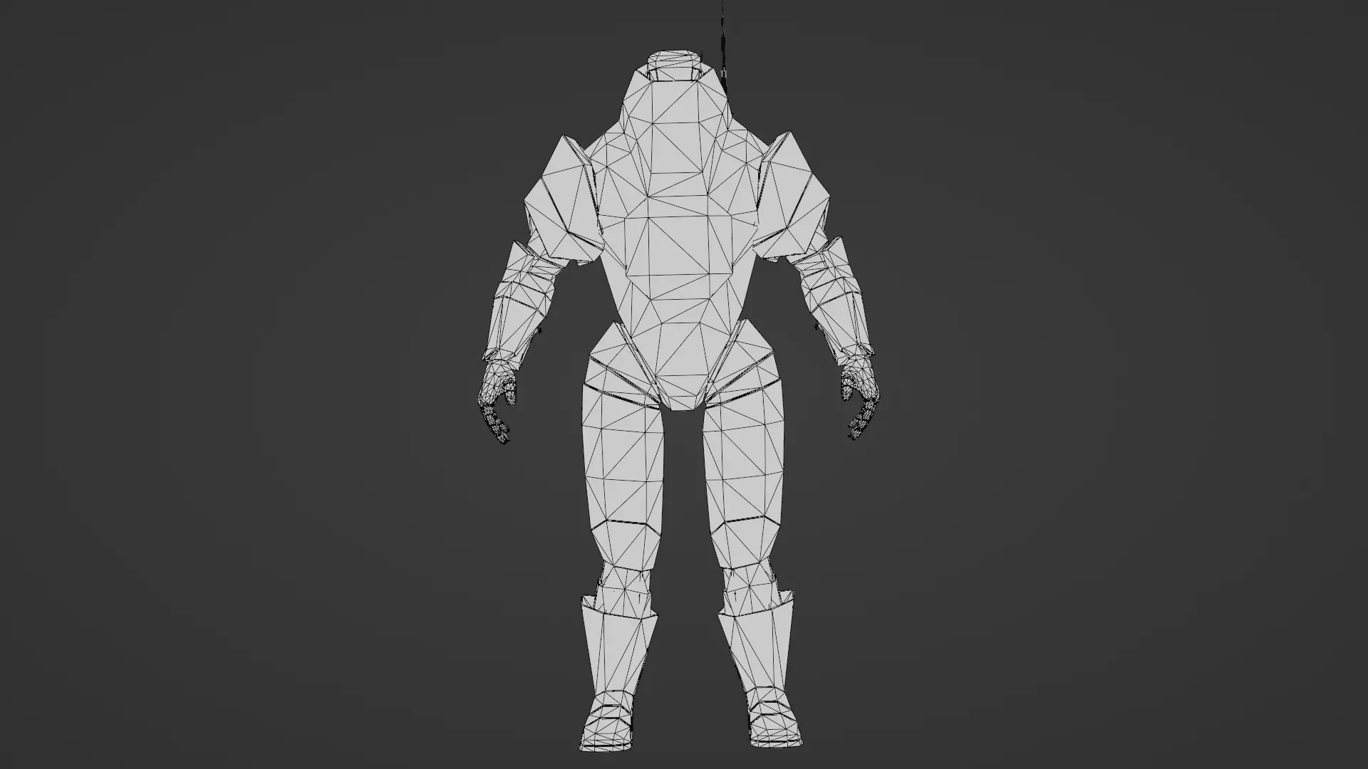 Robotic Soldier Gamma Heavy Combat Mech 3D Model Low-poly 3D model_28