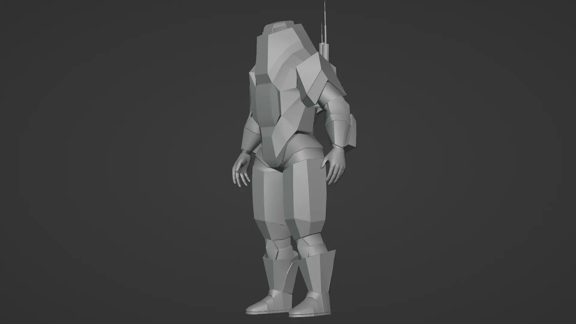 Robotic Soldier Gamma Heavy Combat Mech 3D Model Low-poly 3D model_17