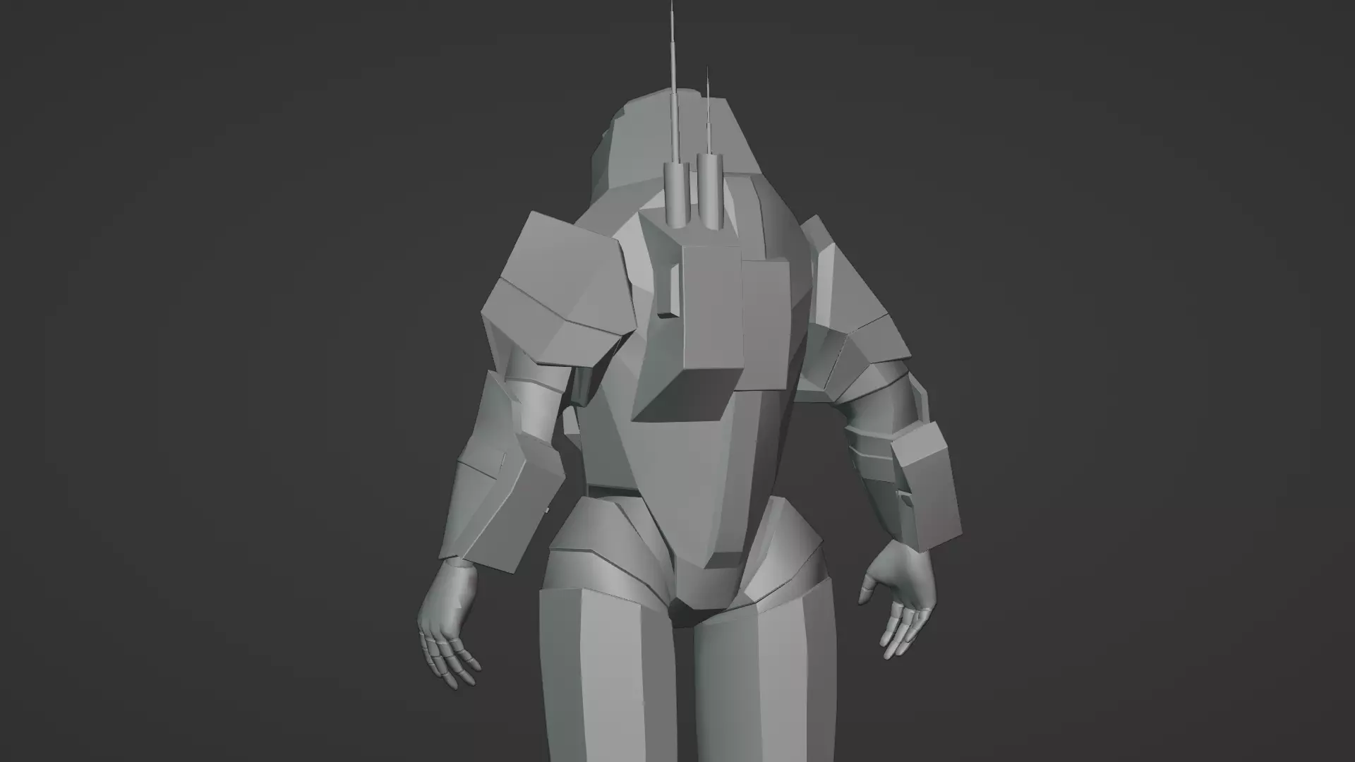 Robotic Soldier Gamma Heavy Combat Mech 3D Model Low-poly 3D model_13