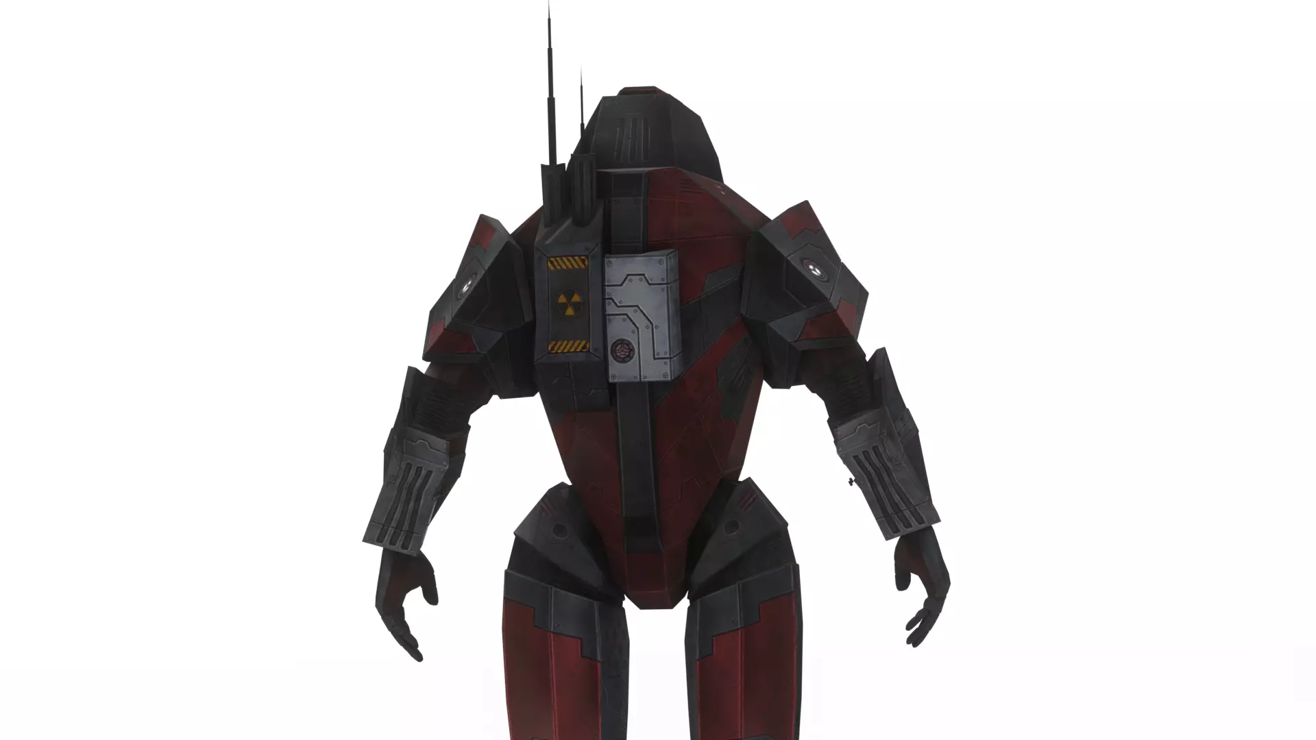 Robotic Soldier Gamma Heavy Combat Mech 3D Model Low-poly 3D model_2