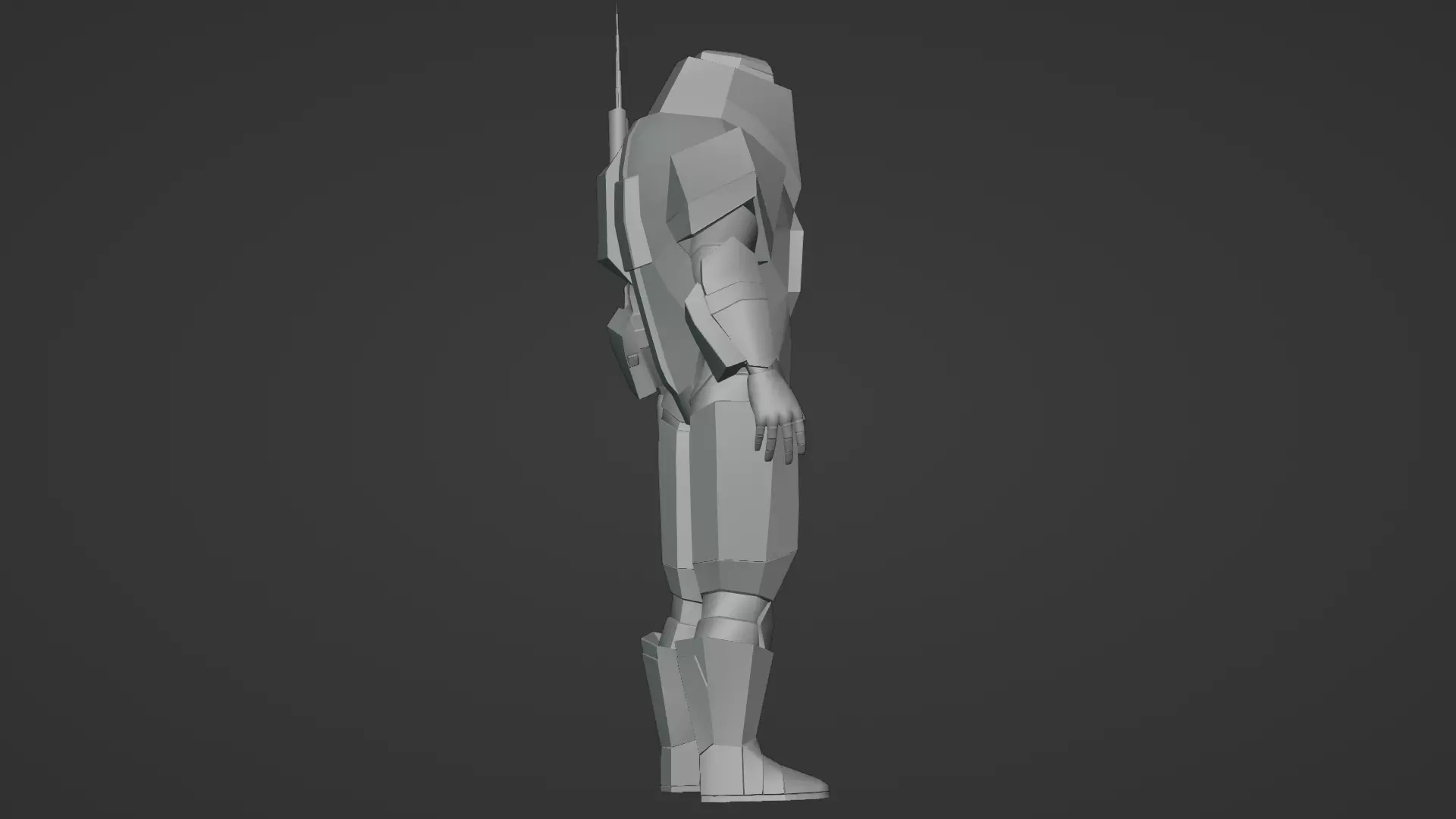 Robotic Soldier Gamma Heavy Combat Mech 3D Model Low-poly 3D model_20