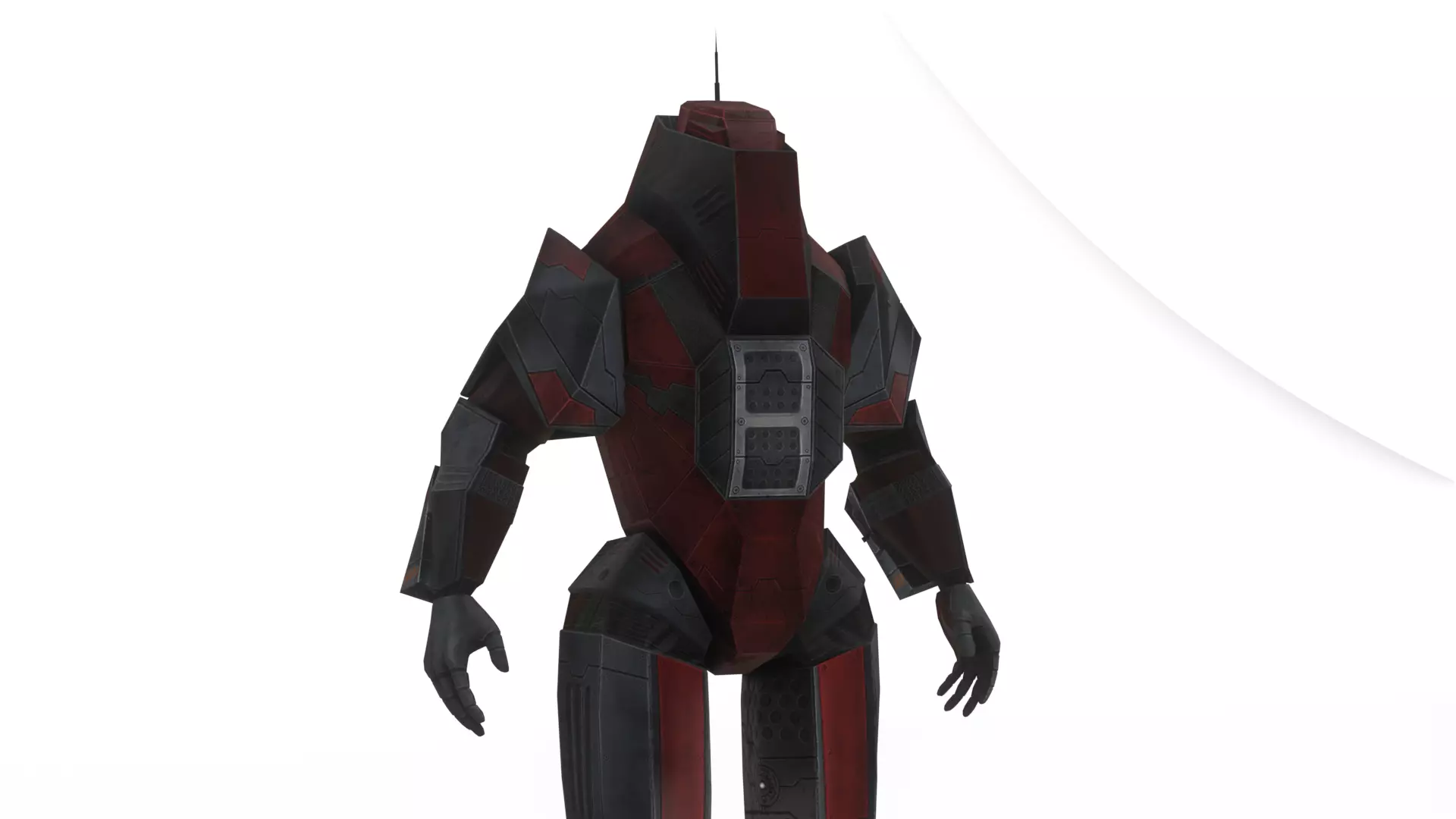 Robotic Soldier Gamma Heavy Combat Mech 3D Model Low-poly 3D model_0